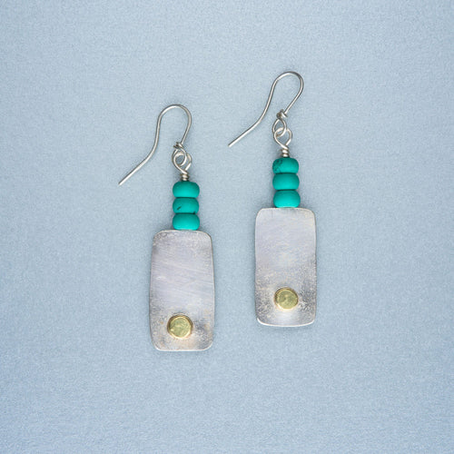 Silver and turquoise earrings